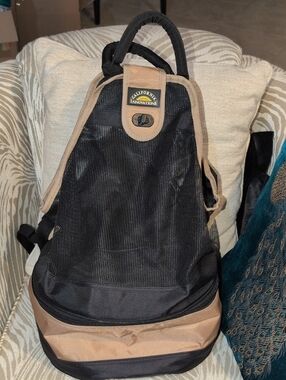 California Innovations Black & Tan Mesh Insulated Cooler Hiking Sling Backpack